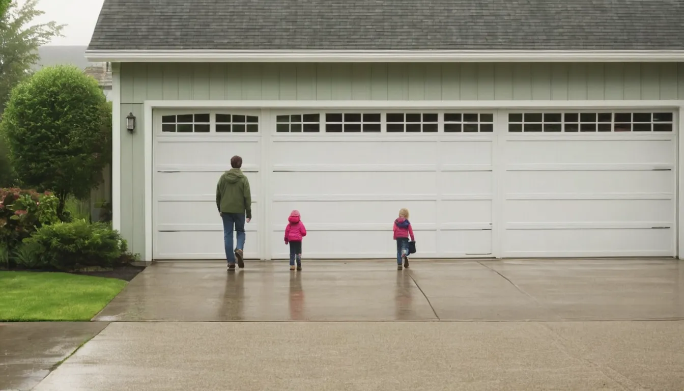A calm Tacoma family leaving home as their garage door opens smoothly